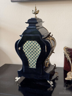 Lenzkirch Konsolen Uhr Rokoko Stil 1905/1910 Nußbaum & Bronze vergoldet