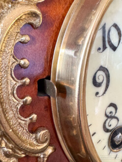 Lenzkirch Konsolen Uhr Rokoko Stil 1905/1910 Nußbaum & Bronze vergoldet