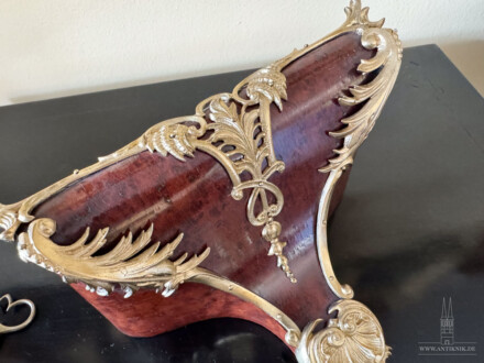 Lenzkirch Konsolen Uhr Rokoko Stil 1905/1910 Nußbaum & Bronze vergoldet